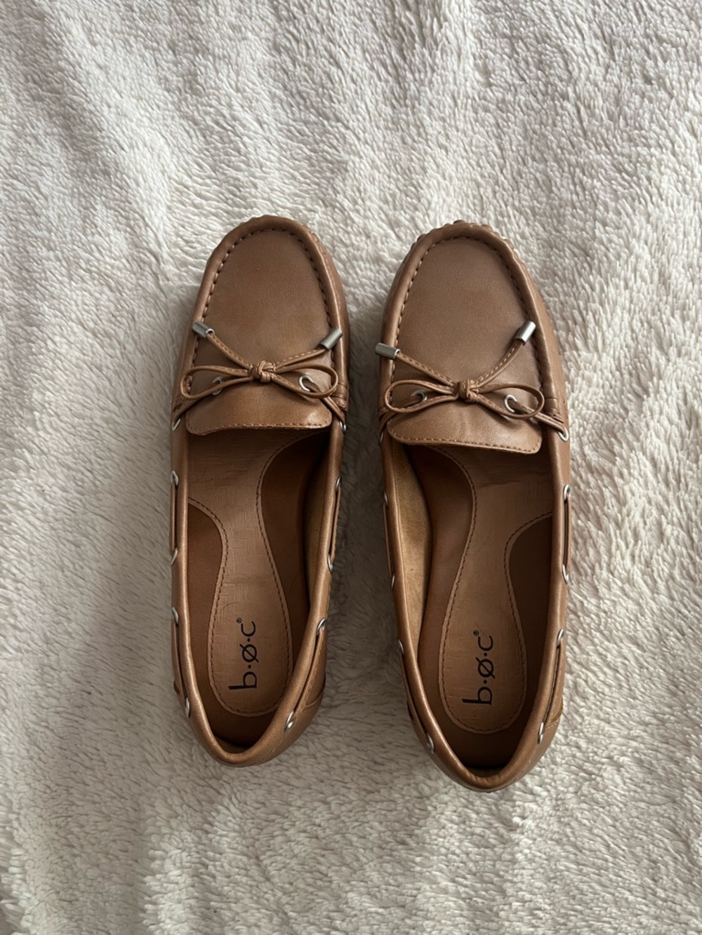 boc Tan/Brown Leather Moccasin Loafers